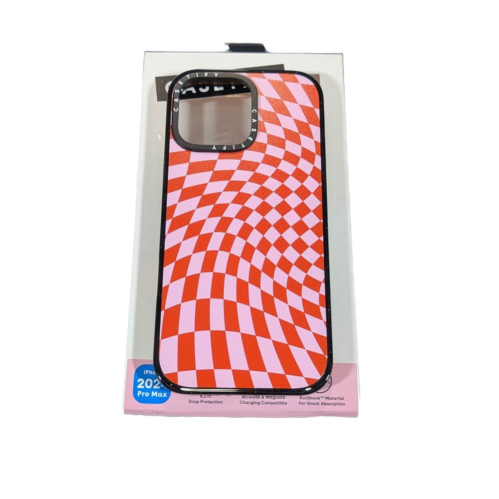 U2O CASETiFY Impact Case W/Magsafe Apple iPhone 16 PRO MAX Strawberry‎ Checker